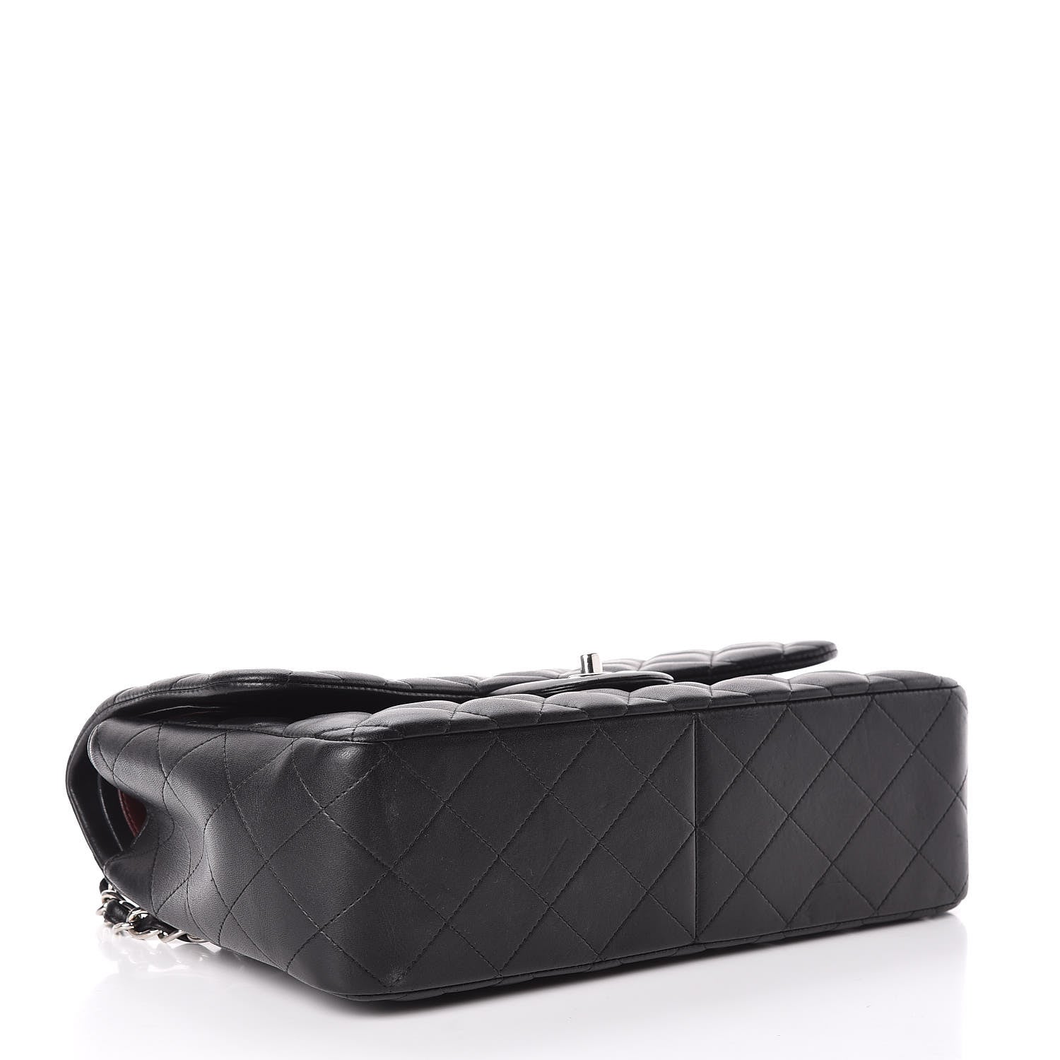 Chanel Lambskin Quilted Jumbo Double Flap Black 4 of 16