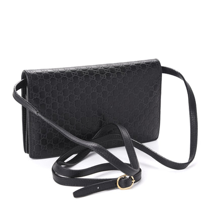 Gucci Microguccissima Crossbody Wallet Black 3 of 15