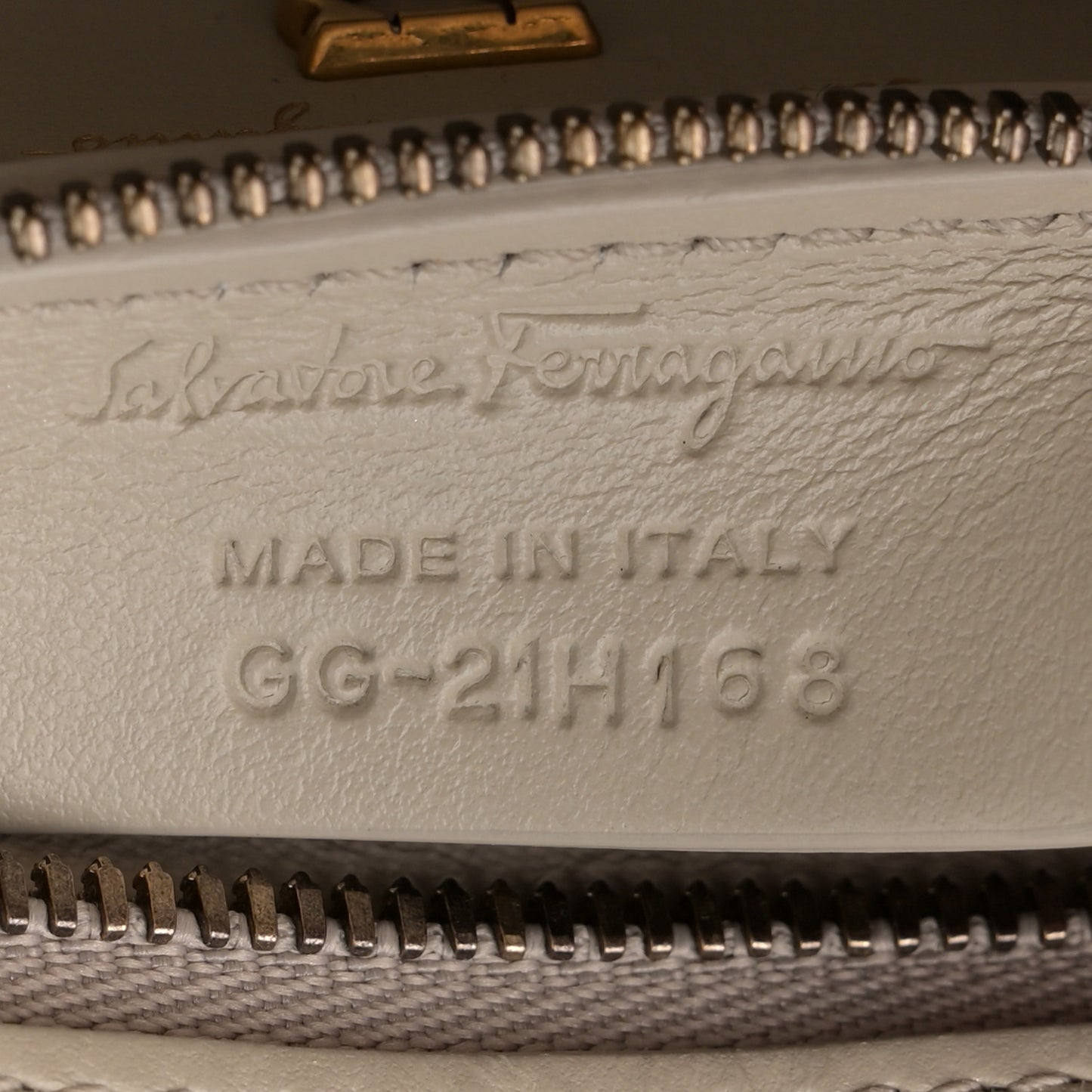 Calfskin Quilted Gancini Flap Bag Peony