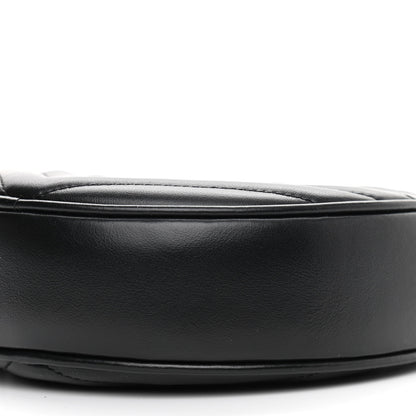 Saint Laurent Calfskin Matelasse Chevron Round Vinyle Camera Bag Black 10 of 11