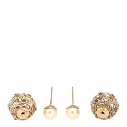 Christian Dior Pearl Crystal Mise En Dior Tribales Earrings Gold 3 of 4