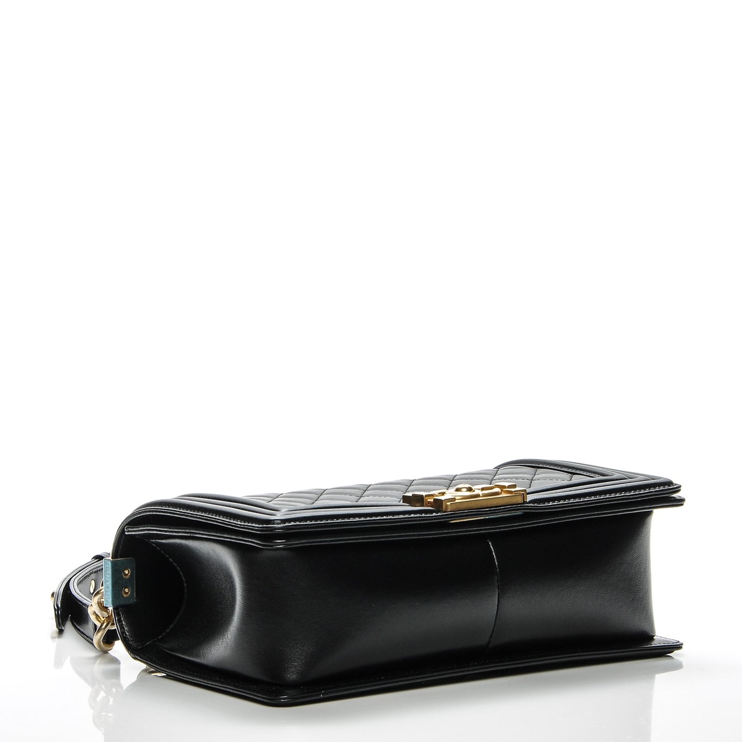 Lambskin Quilted Medium Boy Flap Black