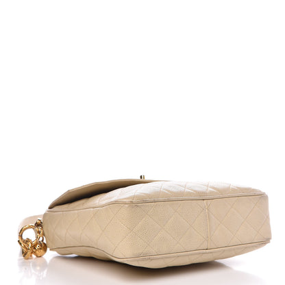 Chanel Caviar Quilted Shoulder Bag Beige Clair 4 of 19