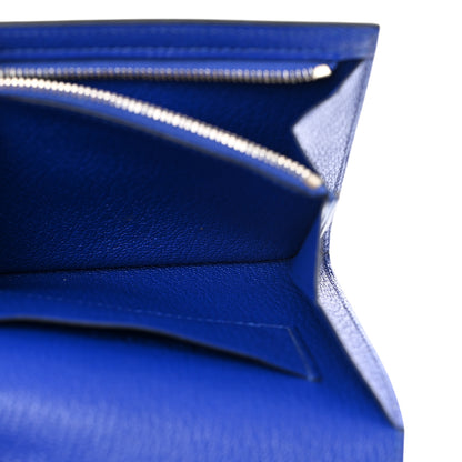 Hermes Chevre Mysore Mini Cinhetic Wallet Bleu Electrique 5 of 9