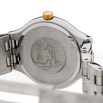 Omega Stainless Steel 18K Yellow Gold 23mm De Ville Prestige Quartz Watch White 595.0101 4 of 4
