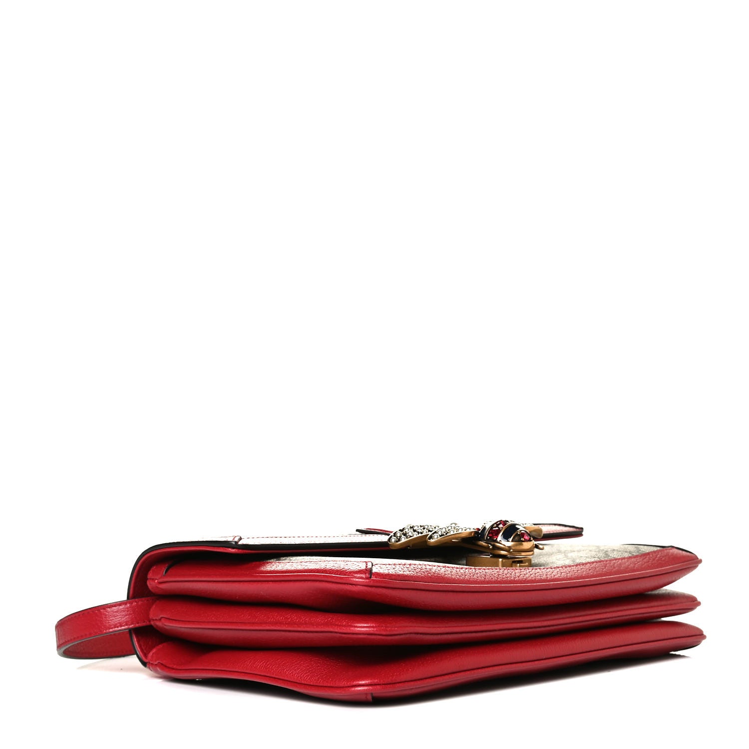 Gucci GG Supreme Monogram Medium Queen Margaret Shoulder Bag Red 4 of 5