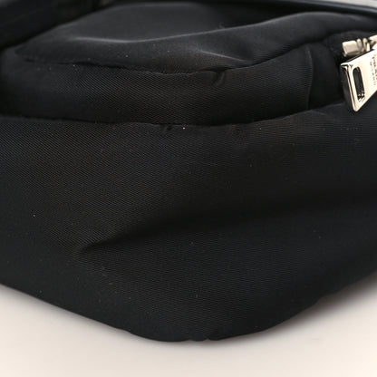 Prada Re-Nylon Spazzolato Double Pocket Buckle Shoulder Bag Black 9 of 9