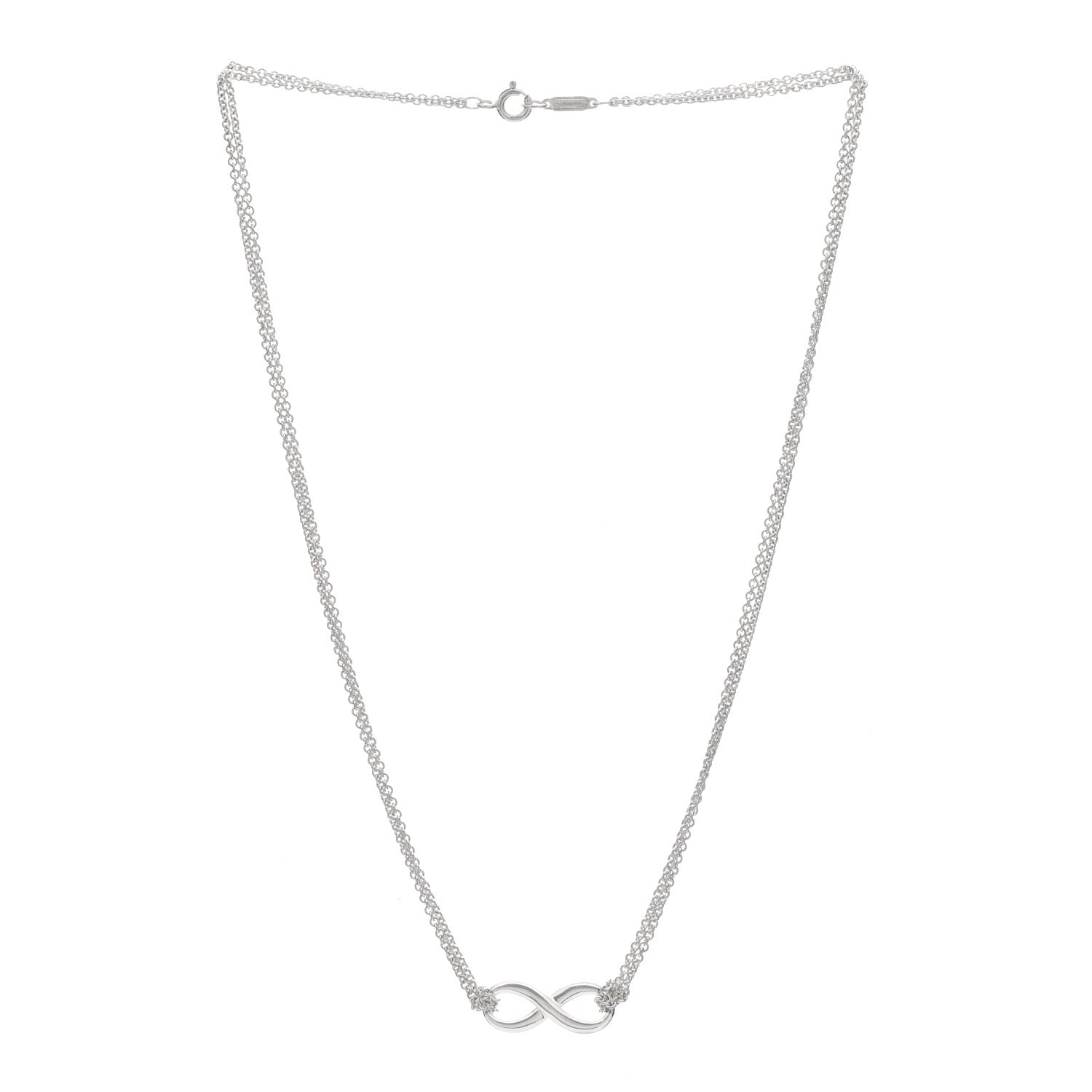 Tiffany Sterling Silver Infinity Pendant Necklace 3 of 5