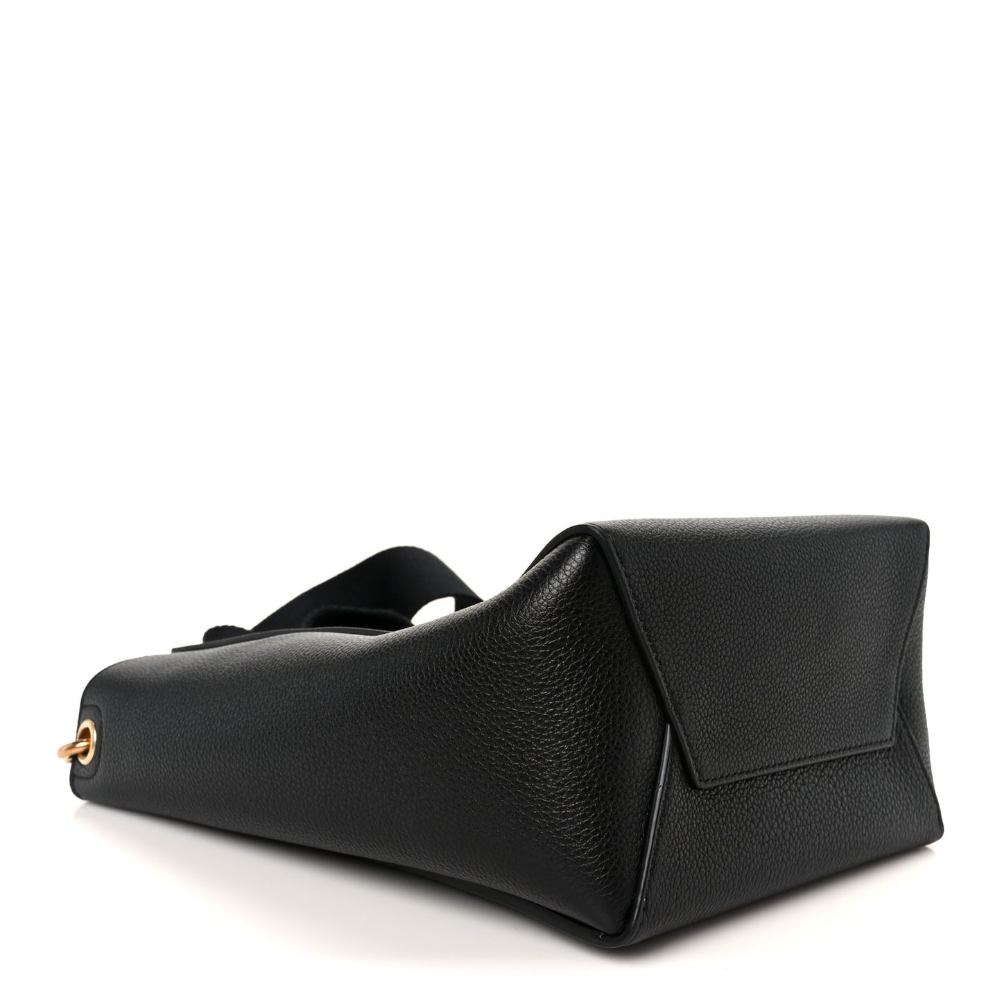 Soft Grained Calfskin Small Sangle Bucket Bag Black