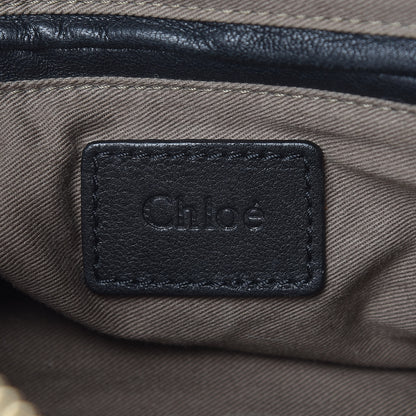 Chloe Calfskin Perforated Medium Marcie Animation Satchel Black 6 of 15