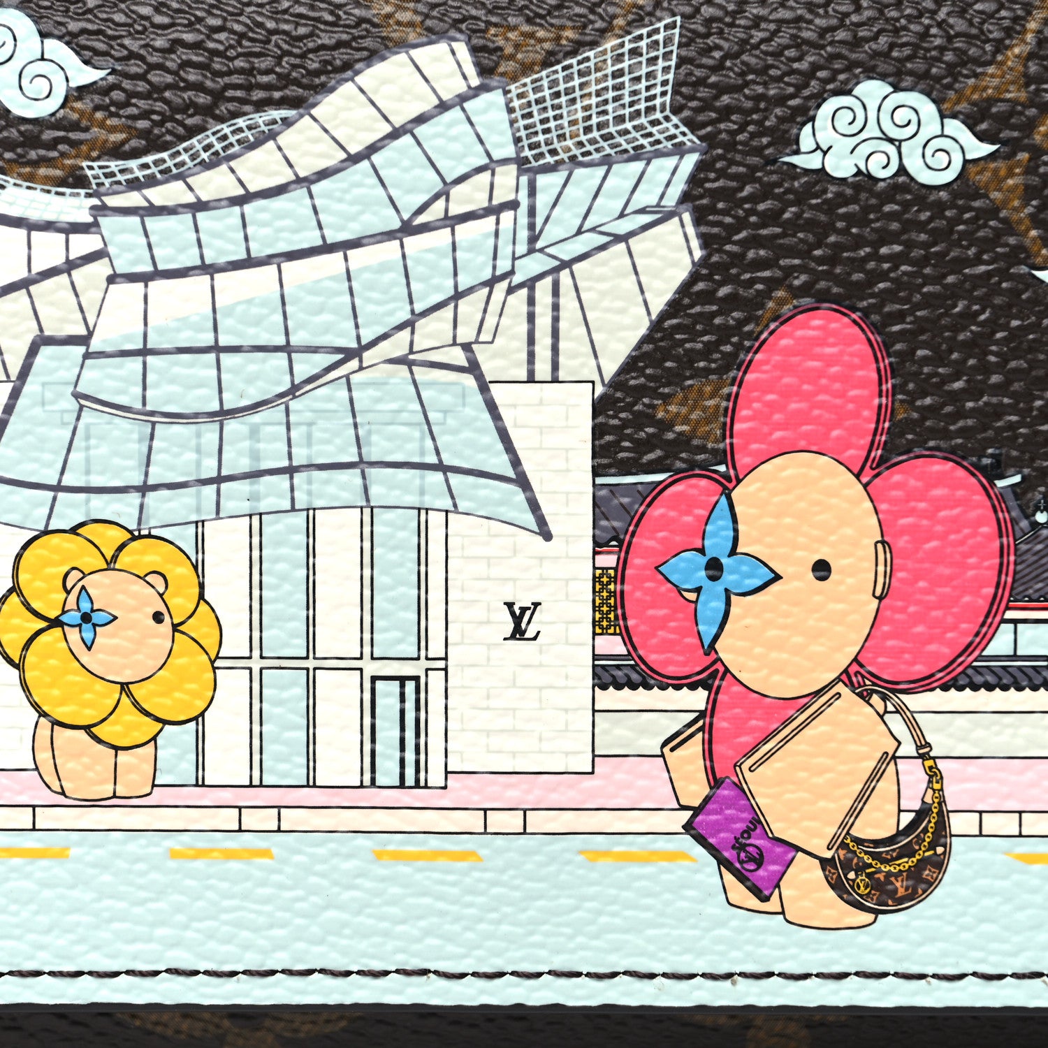 Louis Vuitton Monogram 2022 Christmas Animation Seoul Victorine Wallet Fuchsia 8 of 11