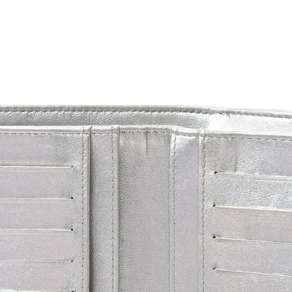 Chanel Metallic Lambskin Quilted Zipped Pocket Wallet Silver 11 of 21