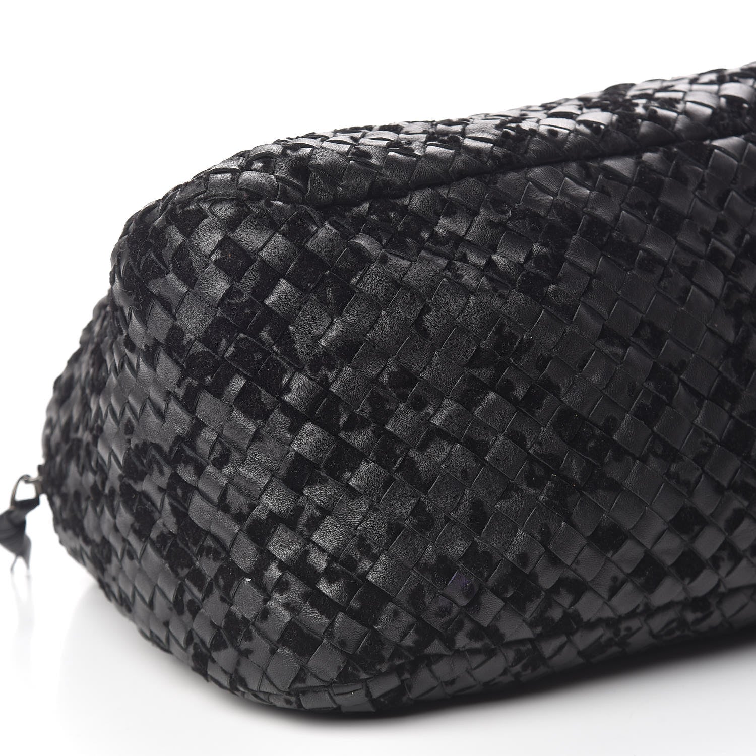 Bottega Veneta Nappa Intrecciato Velvet Embellished Top Handle Bag Black 7 of 13