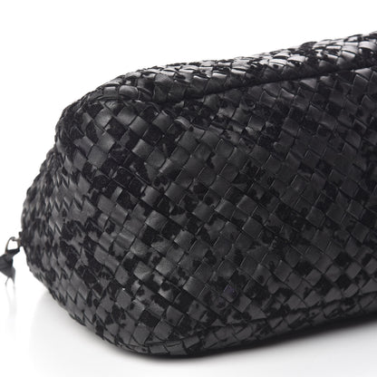 Bottega Veneta Nappa Intrecciato Velvet Embellished Top Handle Bag Black 7 of 13
