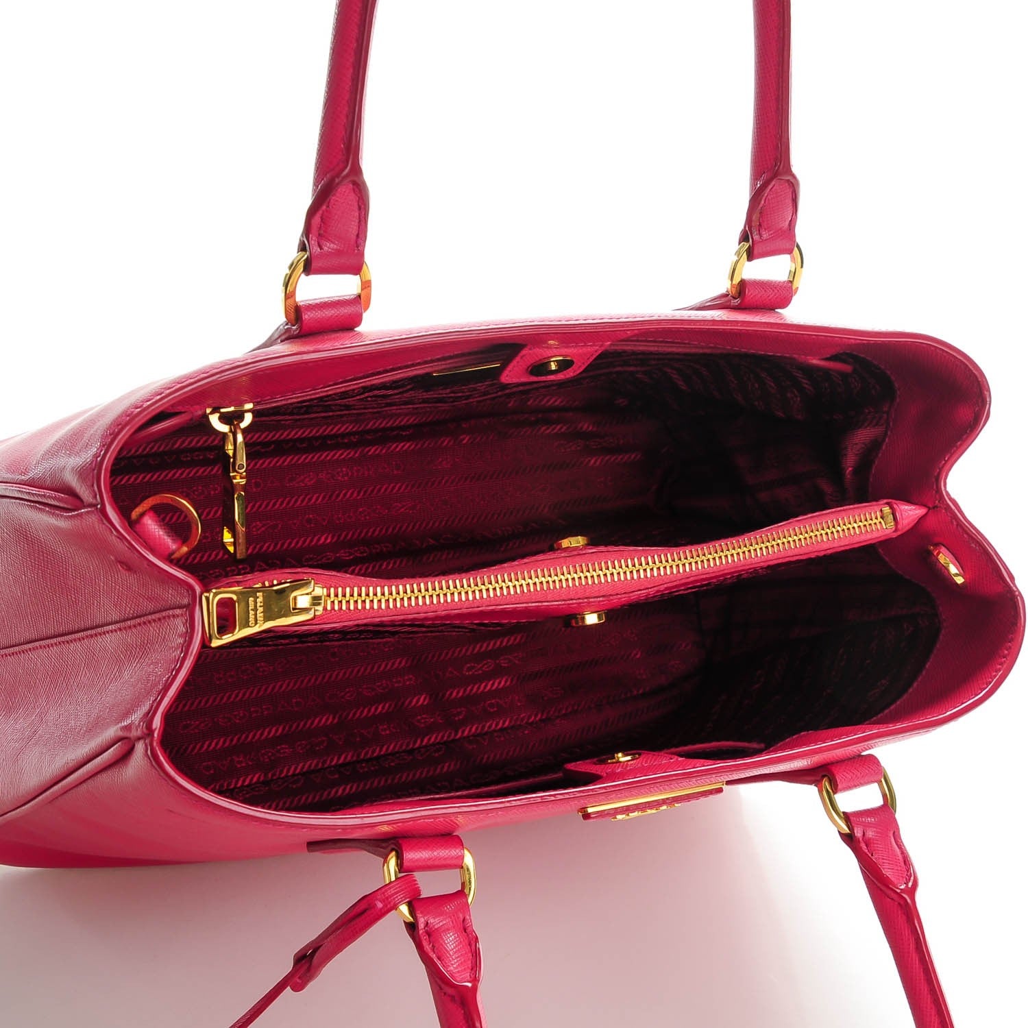 Prada Saffiano Lux Medium Tote Peonia 5 of 8