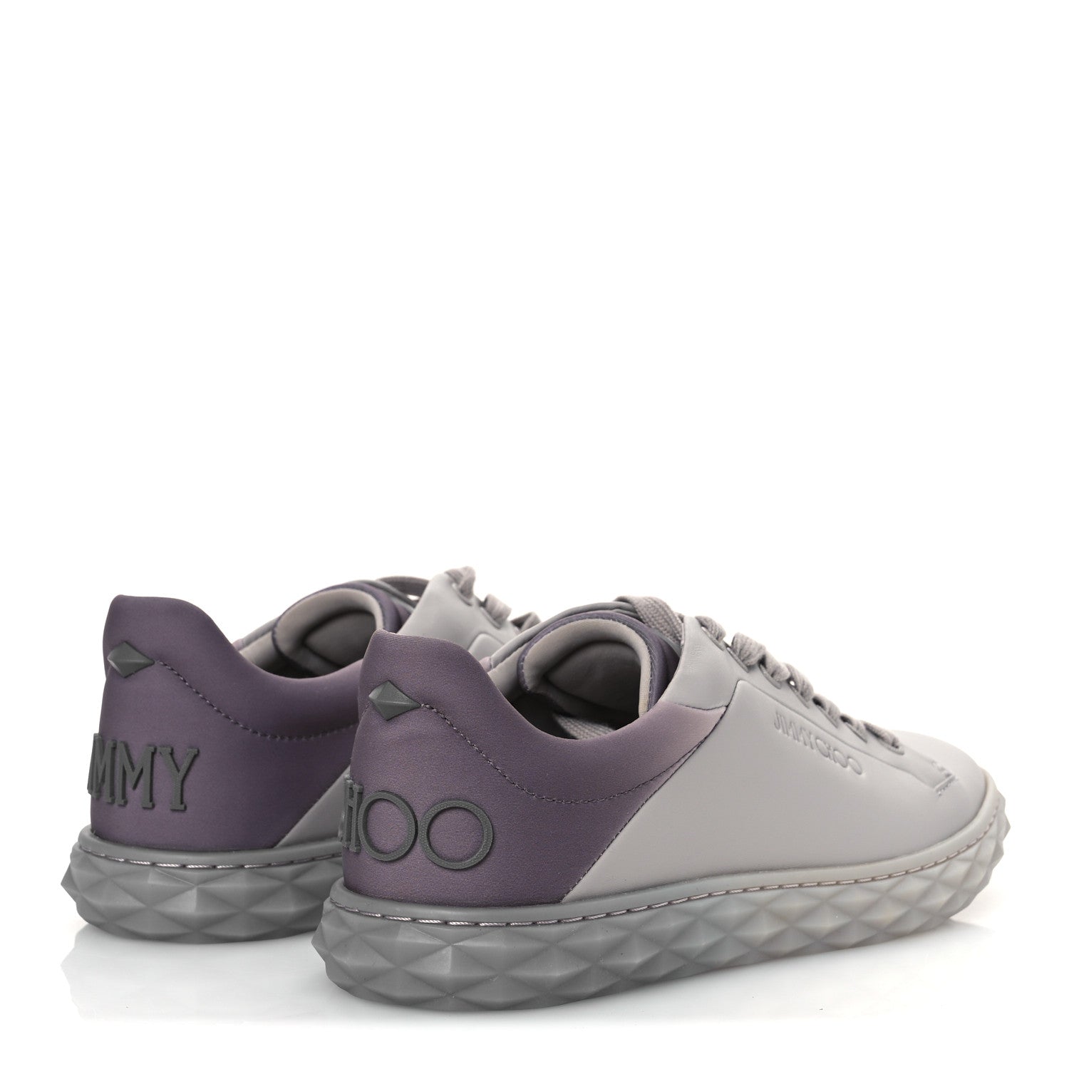 Jimmy Choo Nappa Diamond Maxi F II Platform Sneakers 39.5 Grey 5 of 10