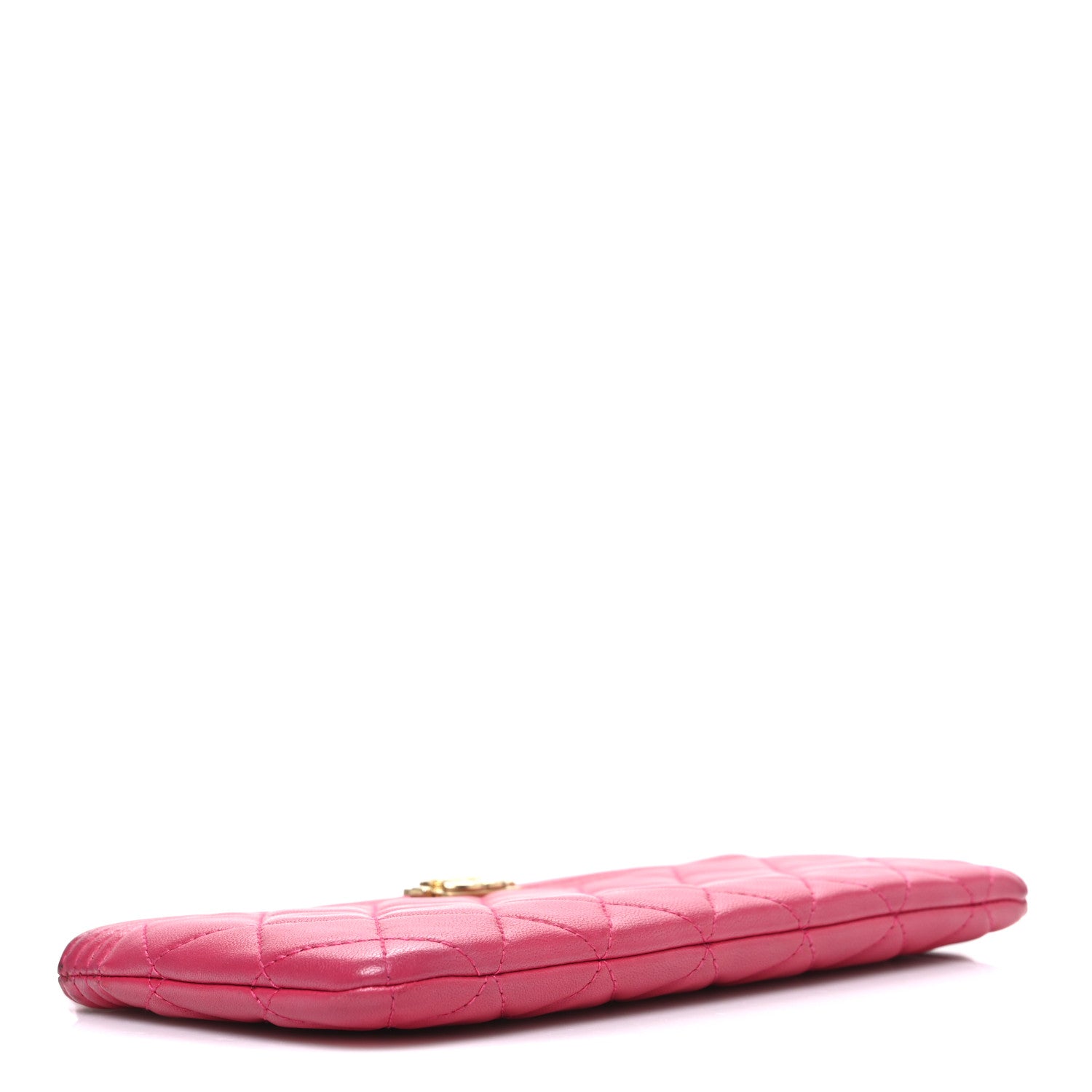 Chanel Lambskin Quilted Small Boy Zipped Pouch Dark Pink 4 of 8