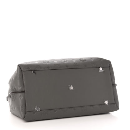 MCM Calfskin Ottomar Monogram Large Essential Tote Charcoal 5 of 12