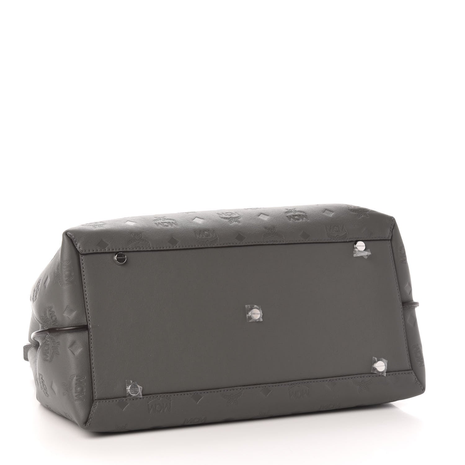 MCM Calfskin Ottomar Monogram Large Essential Tote Charcoal 5 of 12