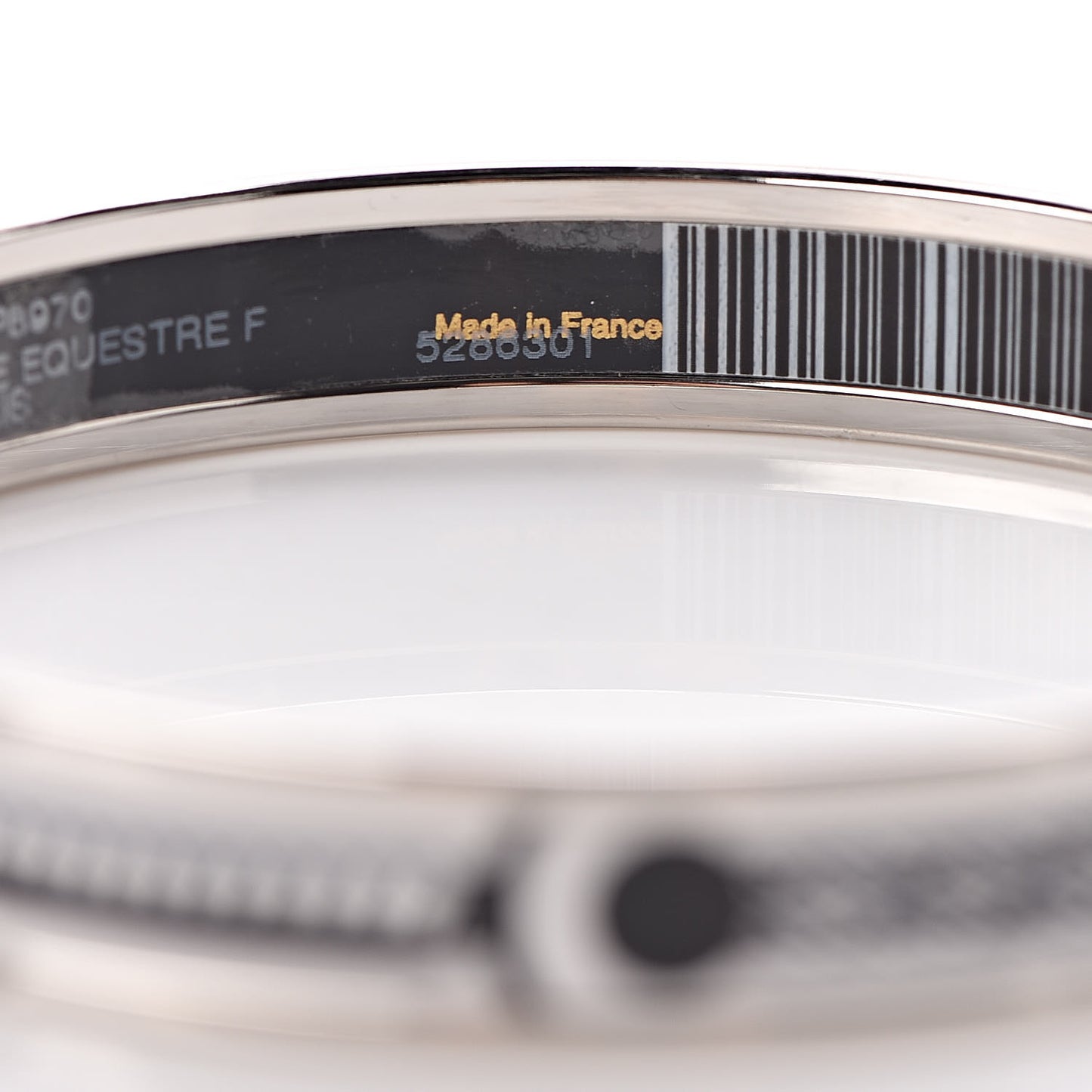 Enamel Printed Narrow Panoplie Equestre Bracelet 70 Faux Gris