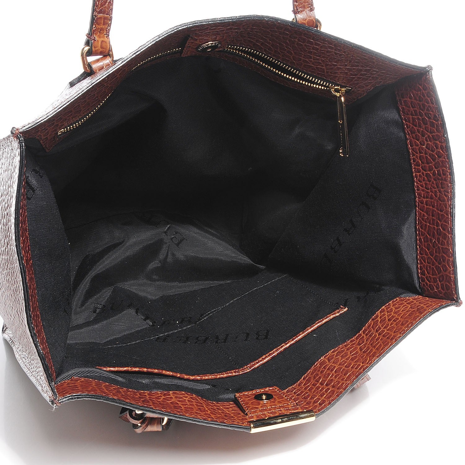 Burberry Heritage Grain Medium Woodbury Tote Brown 5 of 11