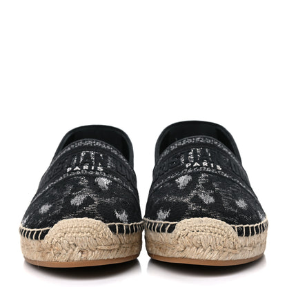 Christian Dior Lurex Embroidered Mizza Granville Espadrille 40.5 Black 2 of 9