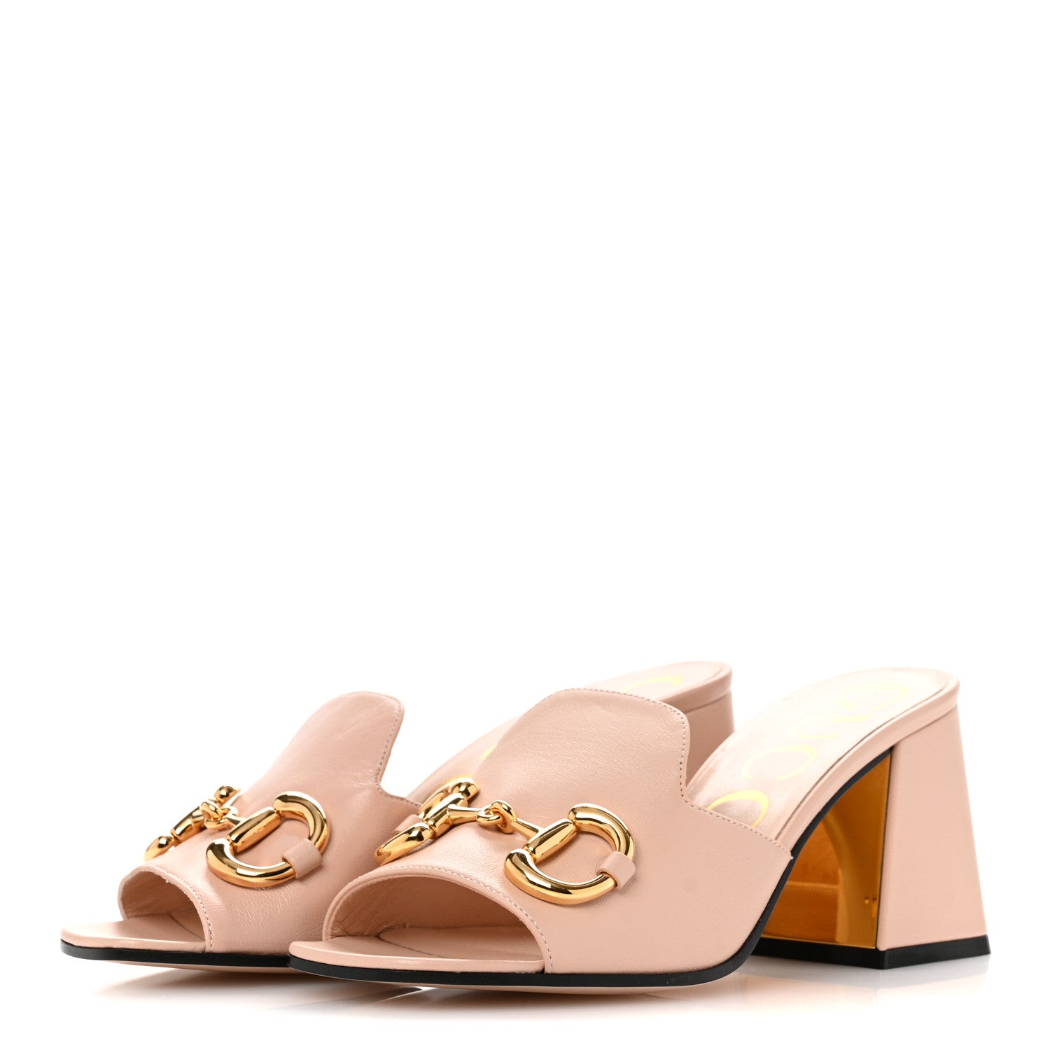 Gucci Nappa Horsebit 75mm Slide Sandals 35.5 Skin Rose 4 of 10