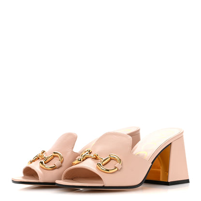 Gucci Nappa Horsebit 75mm Slide Sandals 35.5 Skin Rose 4 of 10
