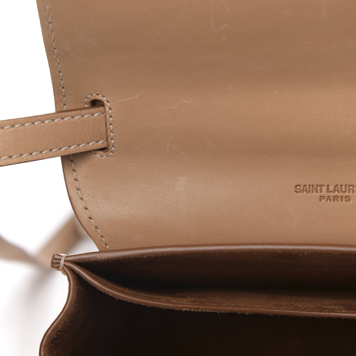 Saint Laurent Smooth Vintage Calfskin Small Kaia Satchel Brown Gold 7 of 14