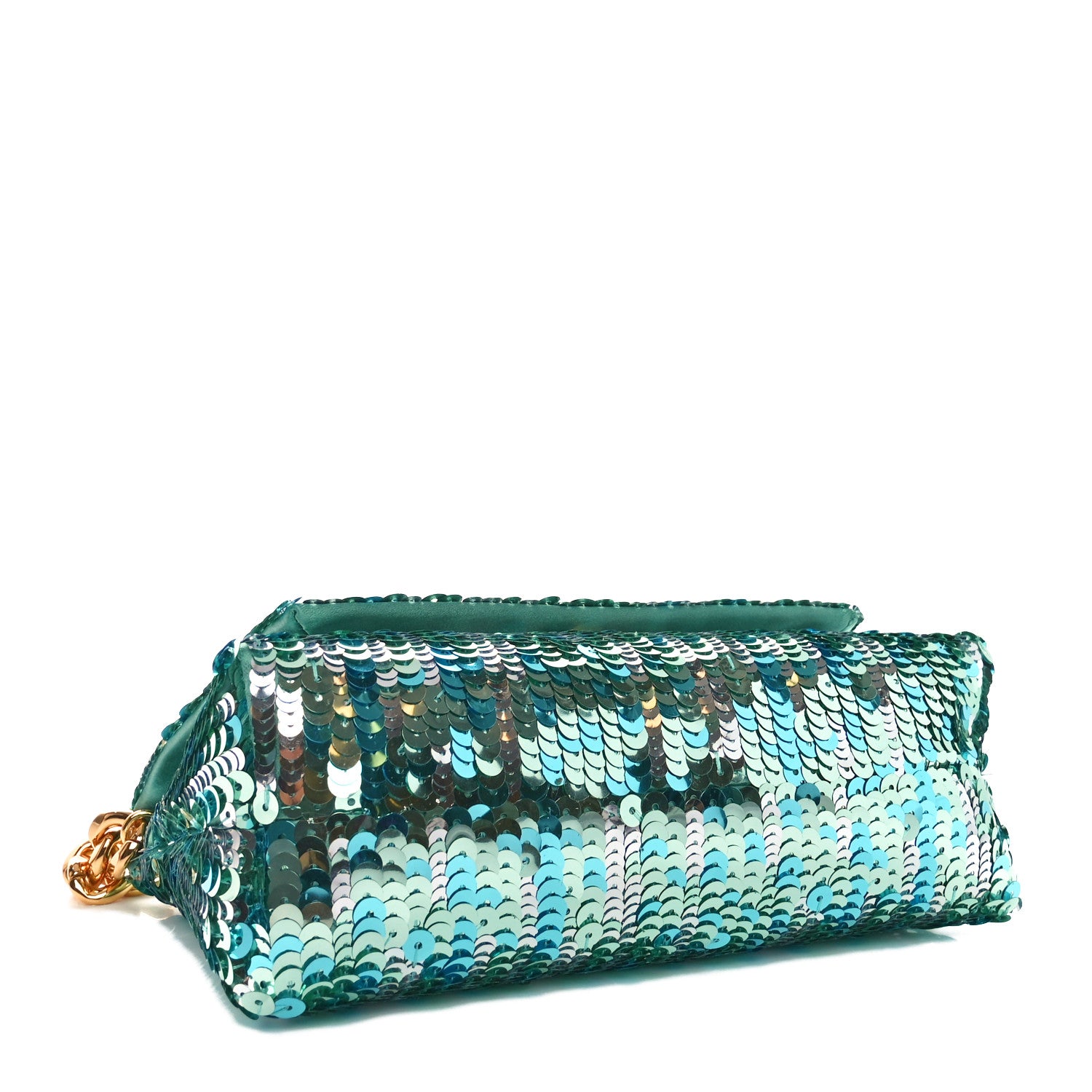 Tom Ford Sequin Mini Label Shoulder Bag Aqua Black 4 of 9