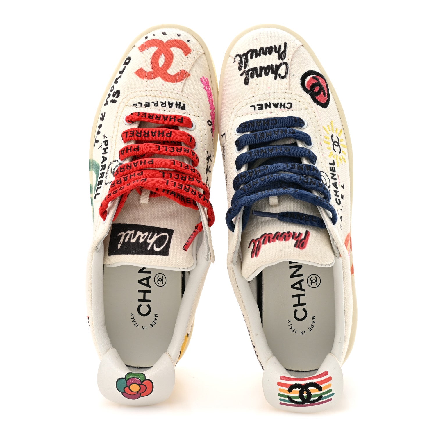Chanel x Pharrell Williams Canvas Womens Sneakers 35 White