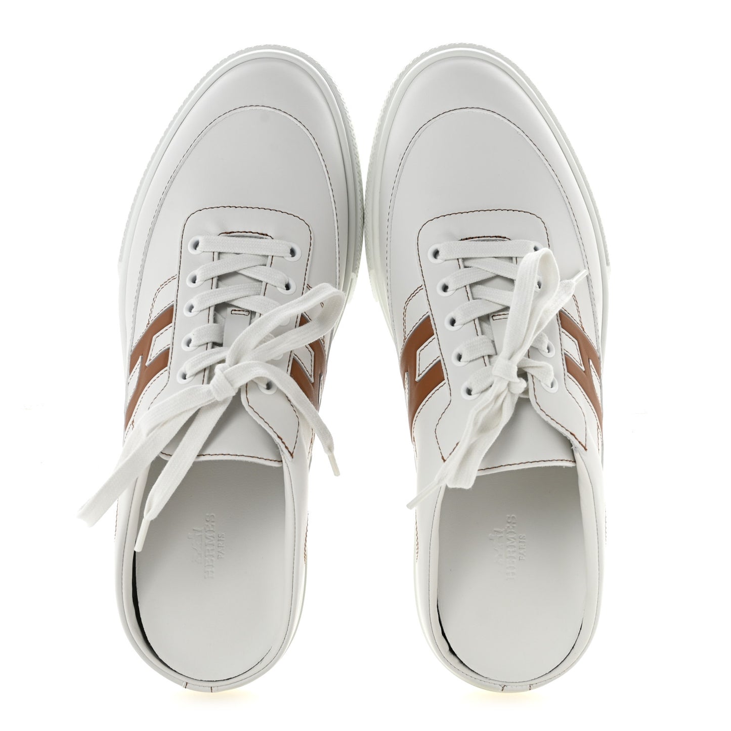 Calfskin Mens Keep Mule Sneakers 42 White Naturel