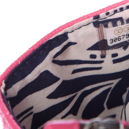Chanel Caviar Quilted CC Zip Card Holder Pink 7 of 8
