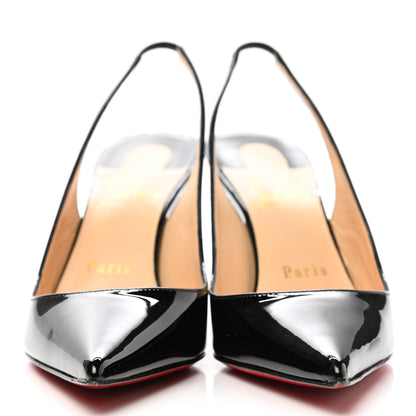 Christian Louboutin Patent Clare Sling 80 Pumps 36.5 Black 2 of 9