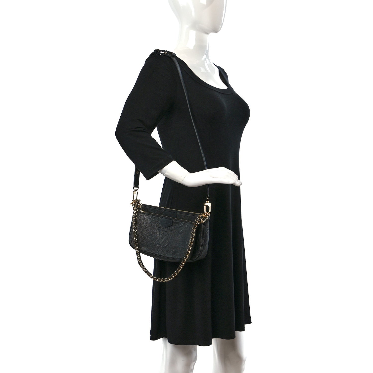 Louis Vuitton Empreinte Monogram Giant Multi Pochette Accessories Black 2 of 10