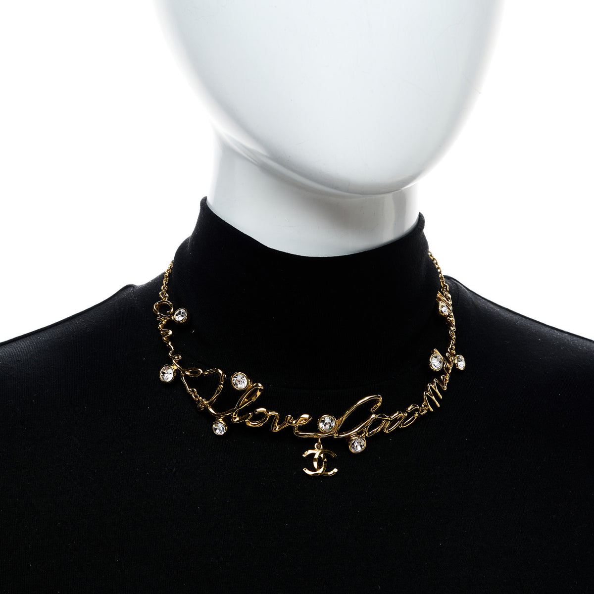 Chanel Metal Crystal Gabrielle Chanel Choker Gold 2 of 4