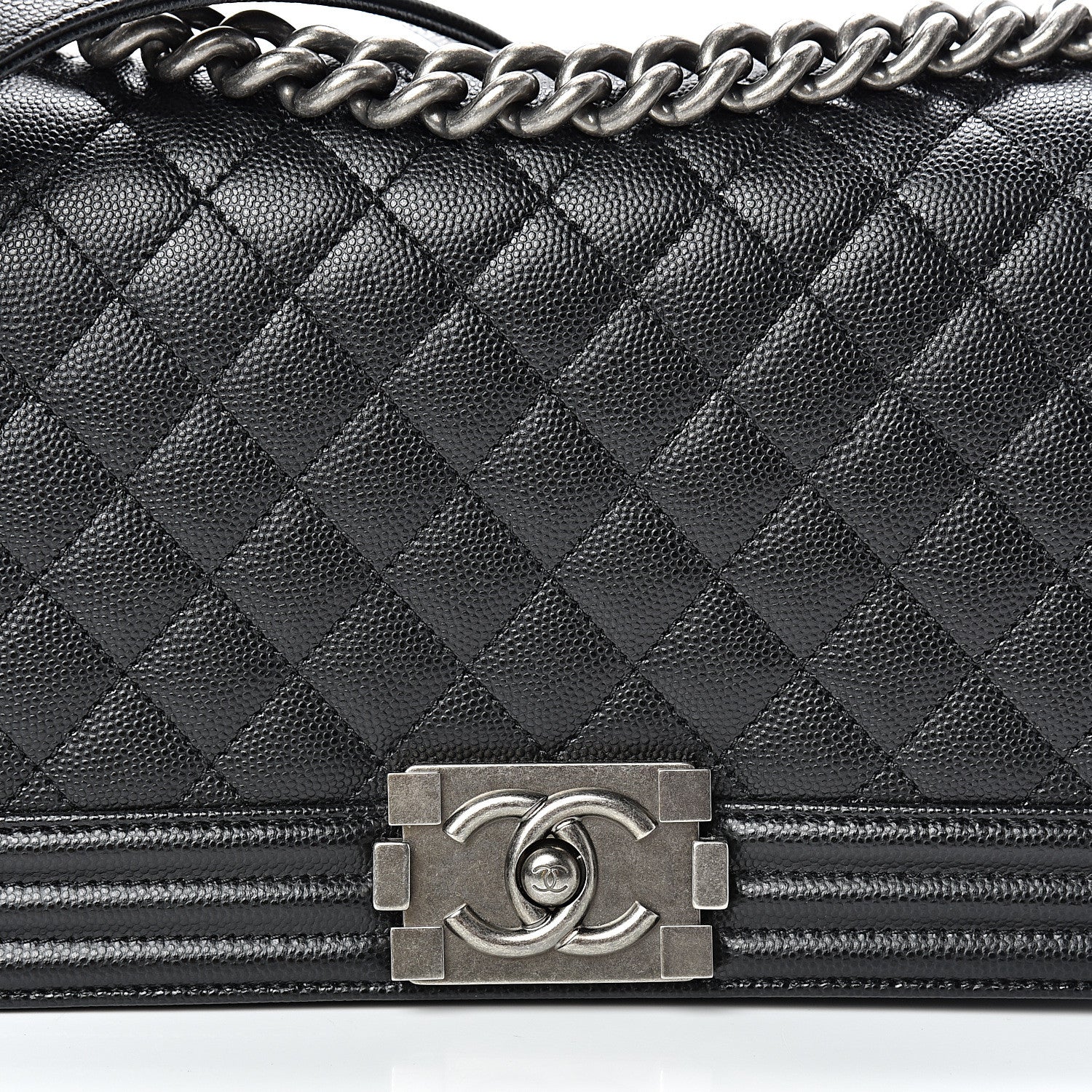 Chanel Caviar Quilted Medium Boy Flap Black 7 of 12