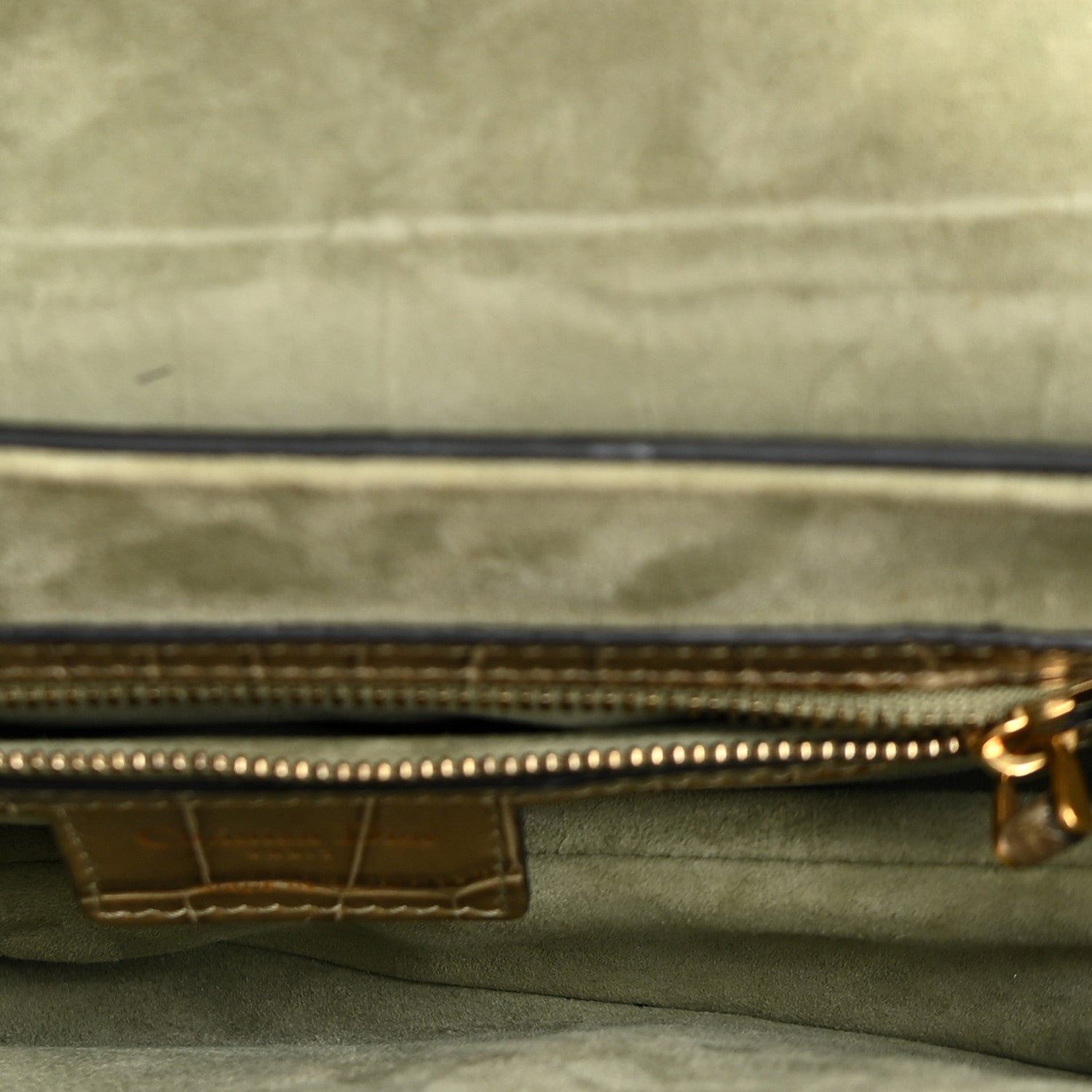 Christian Dior Alligator Saddle Bag Green 4 of 9