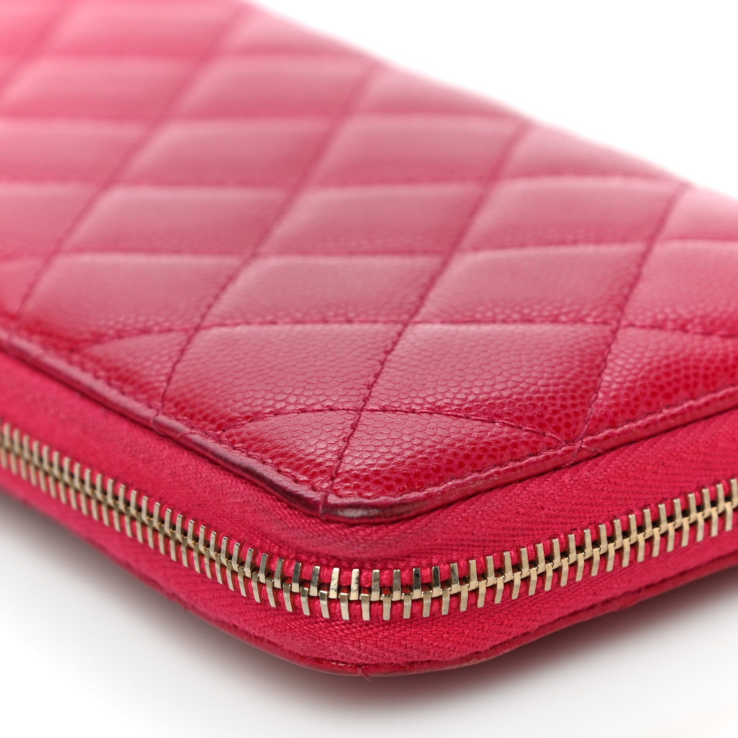 Chanel Caviar Quilted Reissue Zip Around Wallet Pink 17 of 18