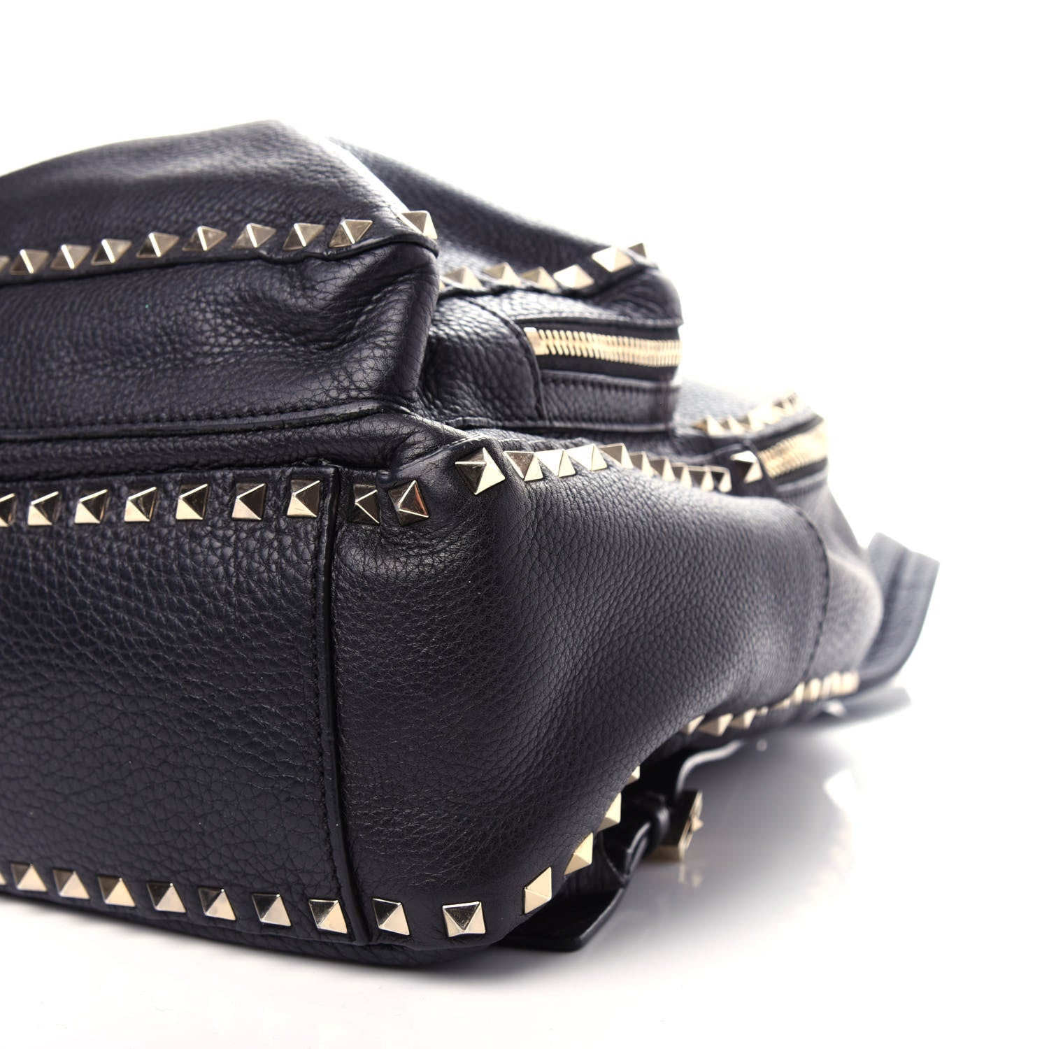 Valentino Garavani Grained Calfskin Medium Rockstud Backpack Black 8 of 9