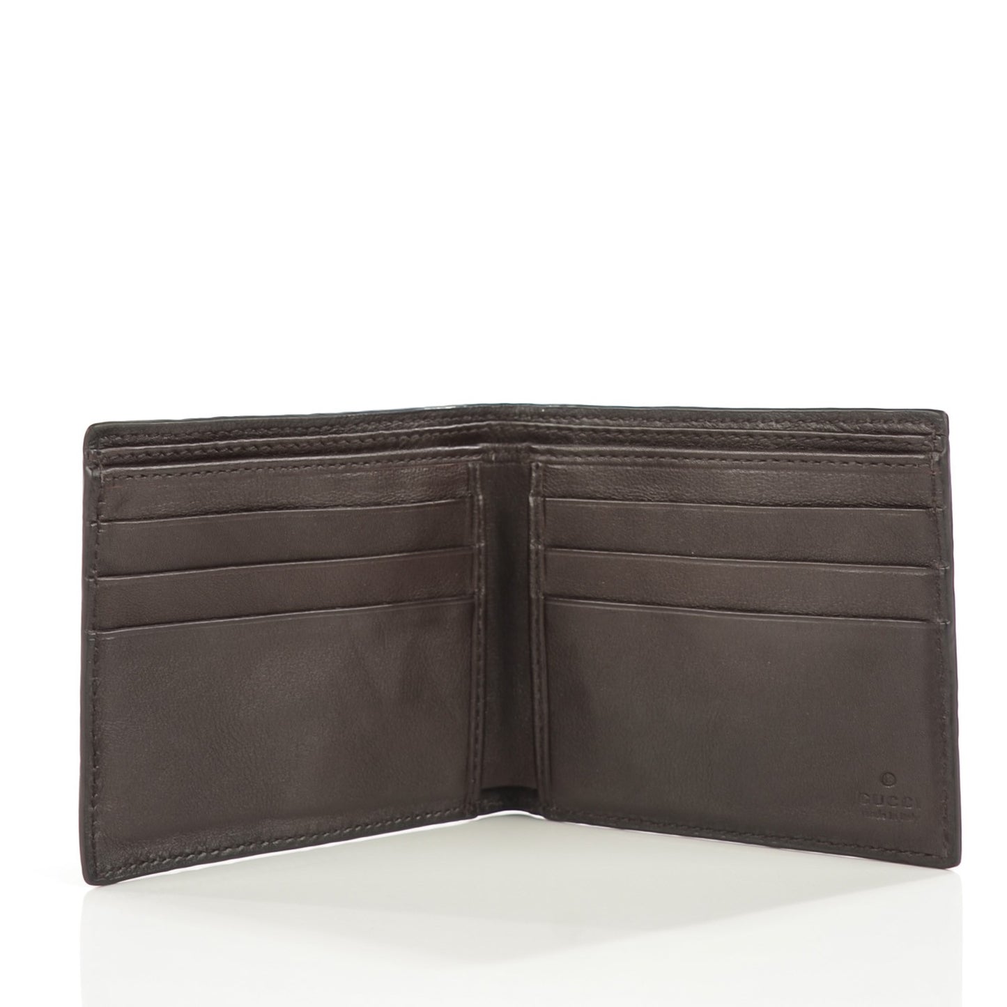 Guccissima Avel Bi-Fold Wallet Chocolate