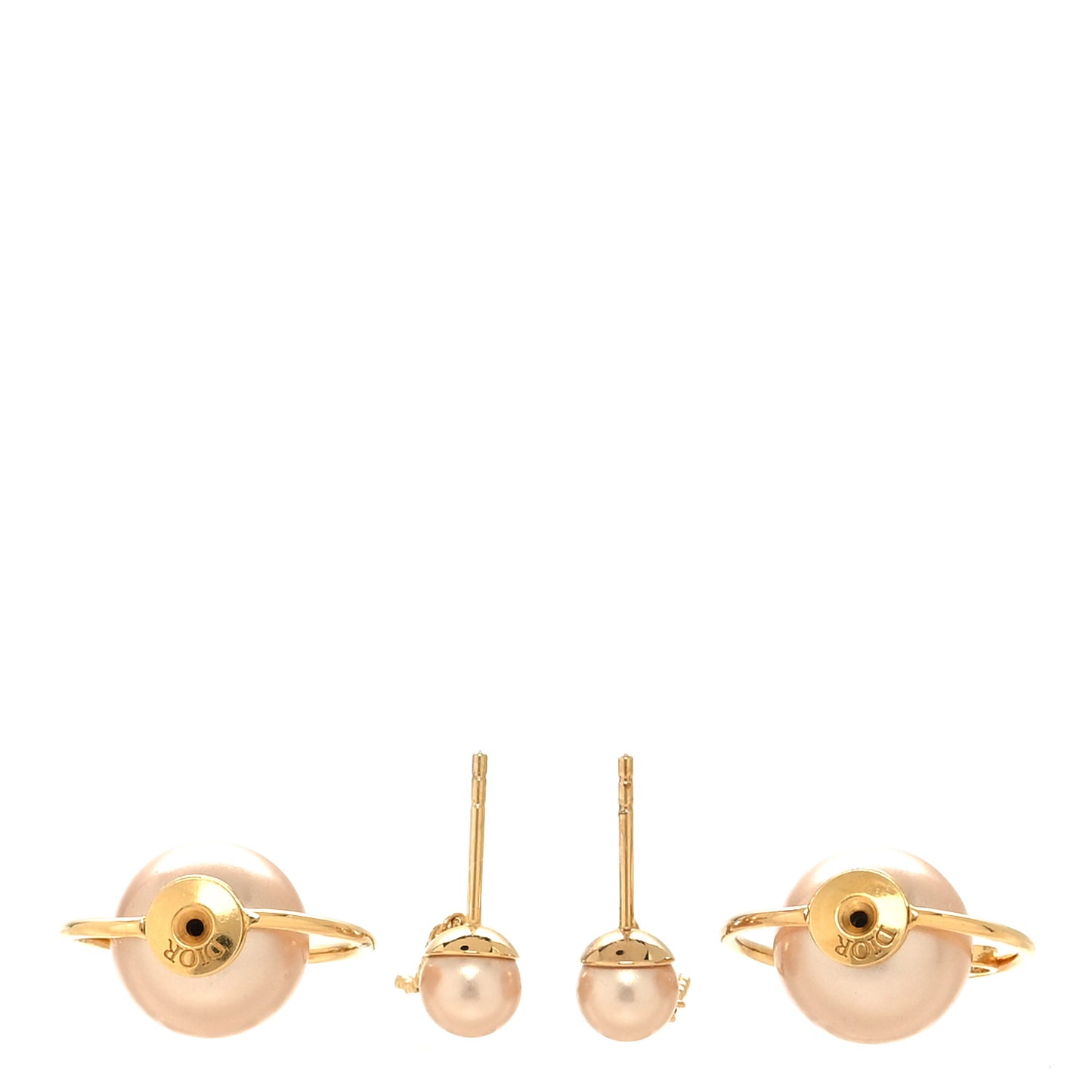 Pearl Tribales Dangle Chain Earrings Gold