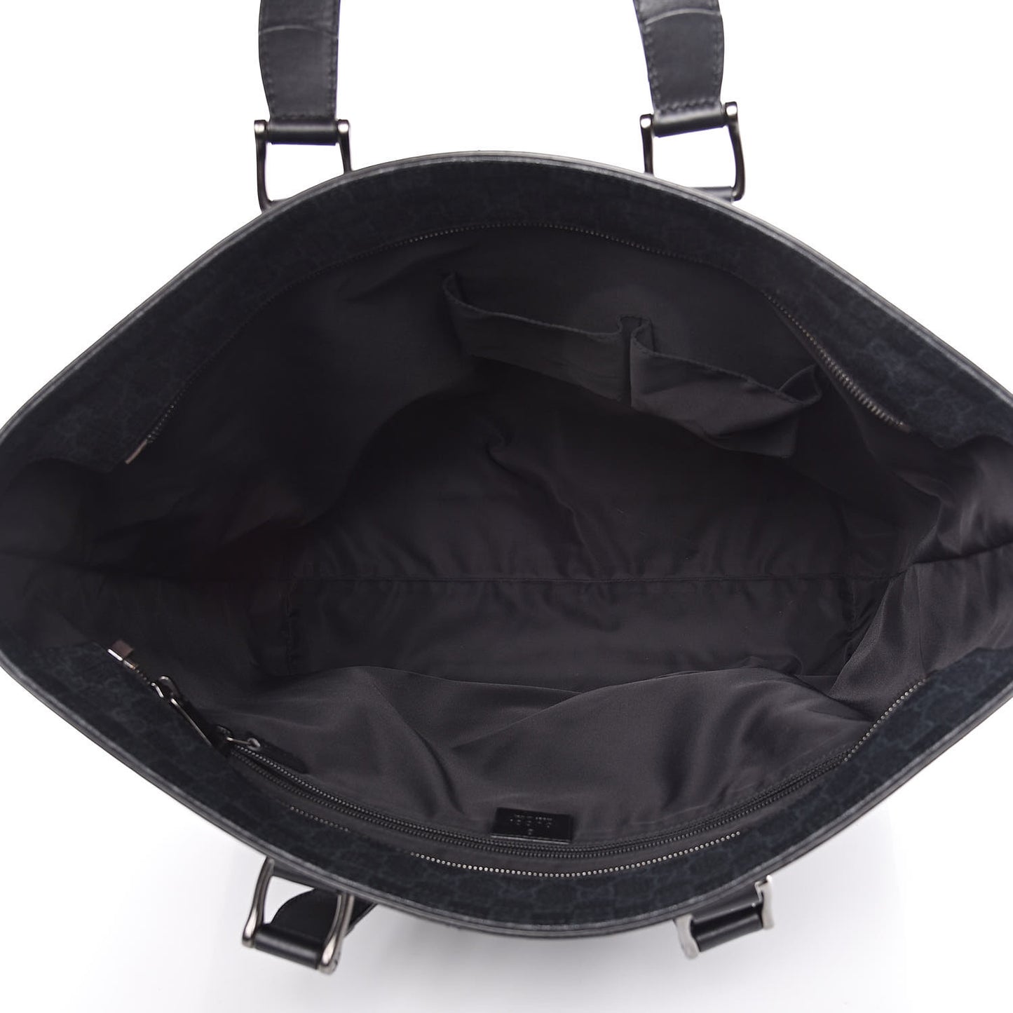 GG Supreme Monogram Tote Black Grey