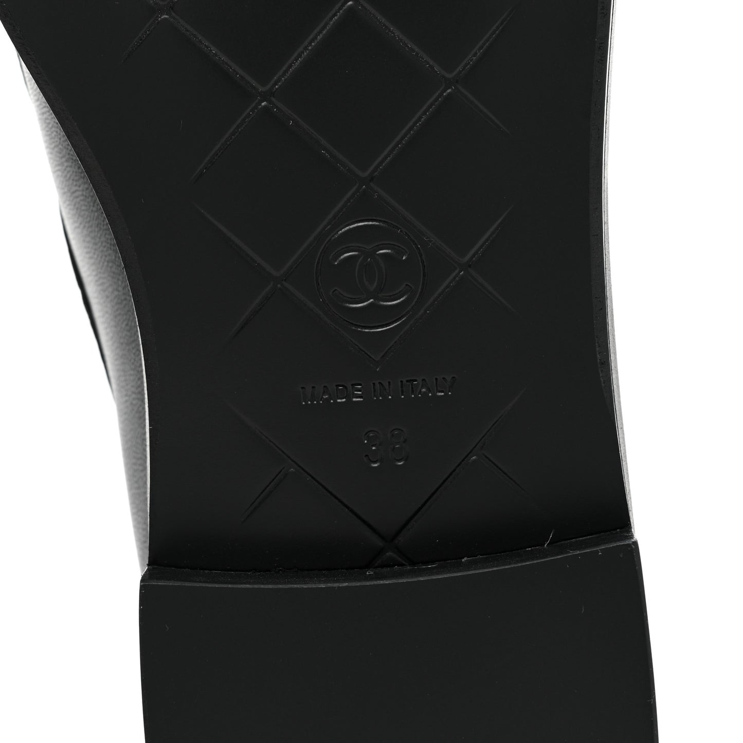 Lambskin Quilted CC Turnlock Loafers 38 Black