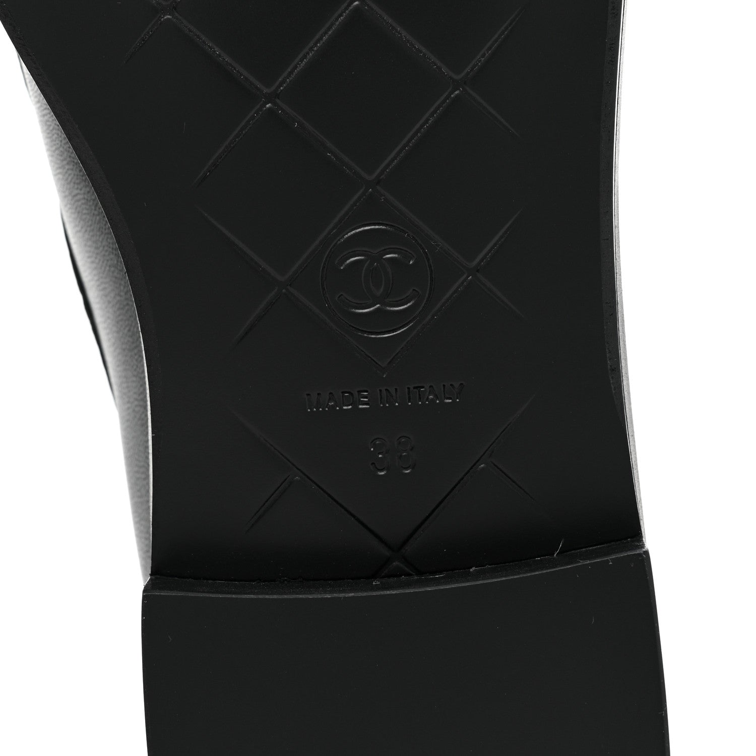 Chanel Lambskin Quilted CC Turnlock Loafers 38 Black 7 of 10