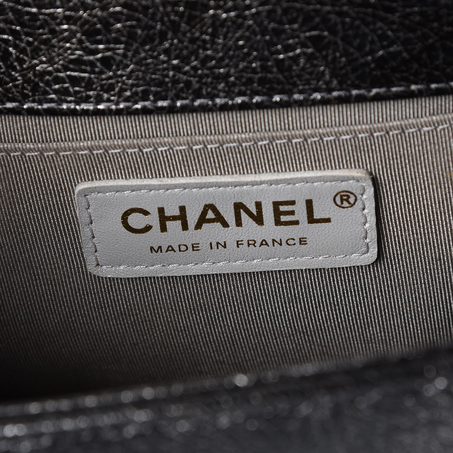 Chanel Cracked Metallic Calfskin Quilted Medium Boy Flap Dark Silver 6 of 14