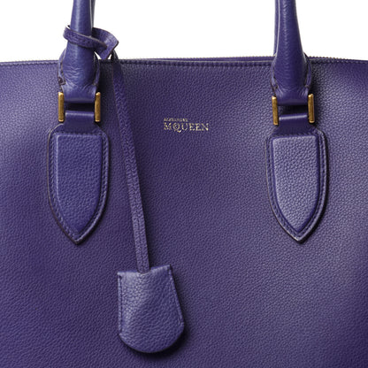 Alexander McQueen Pebbled Calfskin Zip Up Heroine Tote Purple 19 of 19