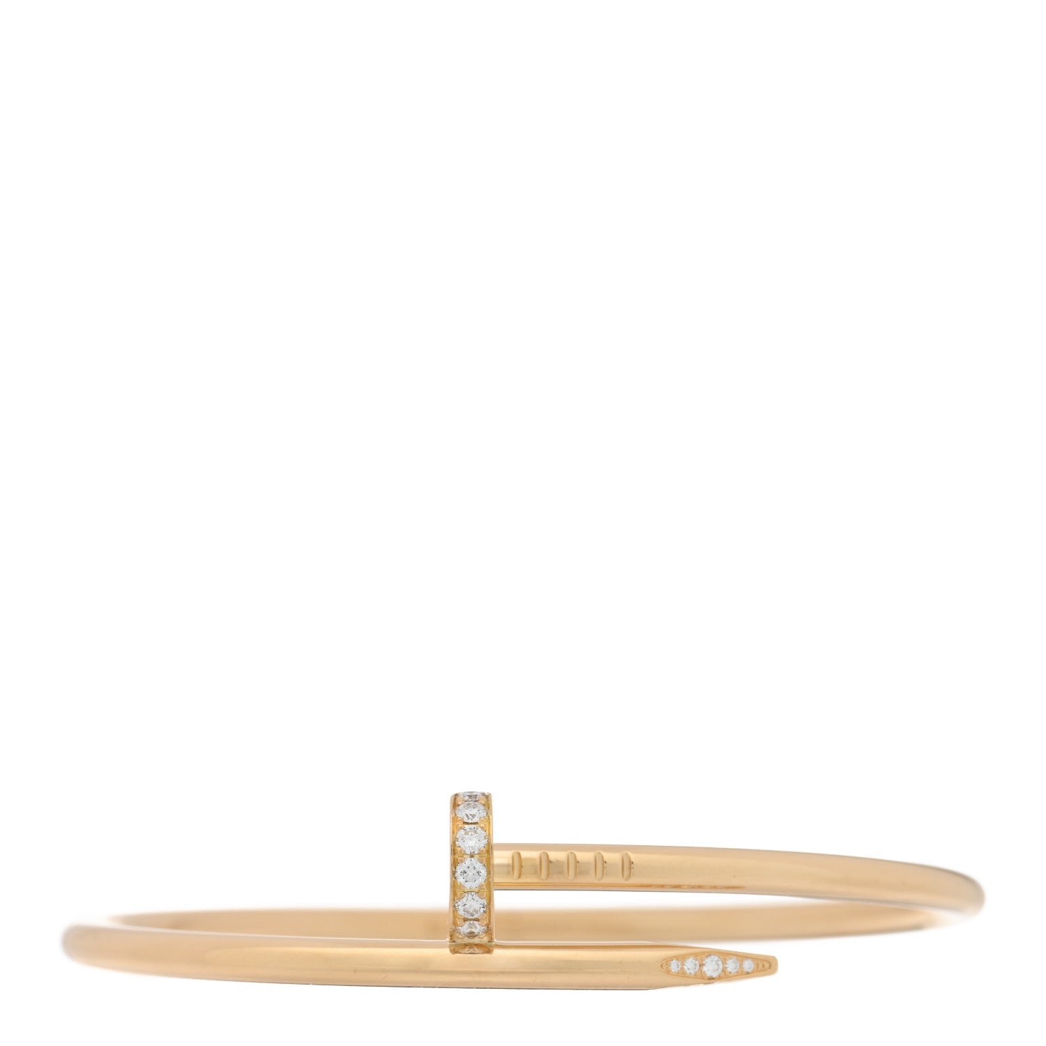Cartier 18K Yellow Gold Diamond Juste Un Clou Bracelet 18 1 of 5