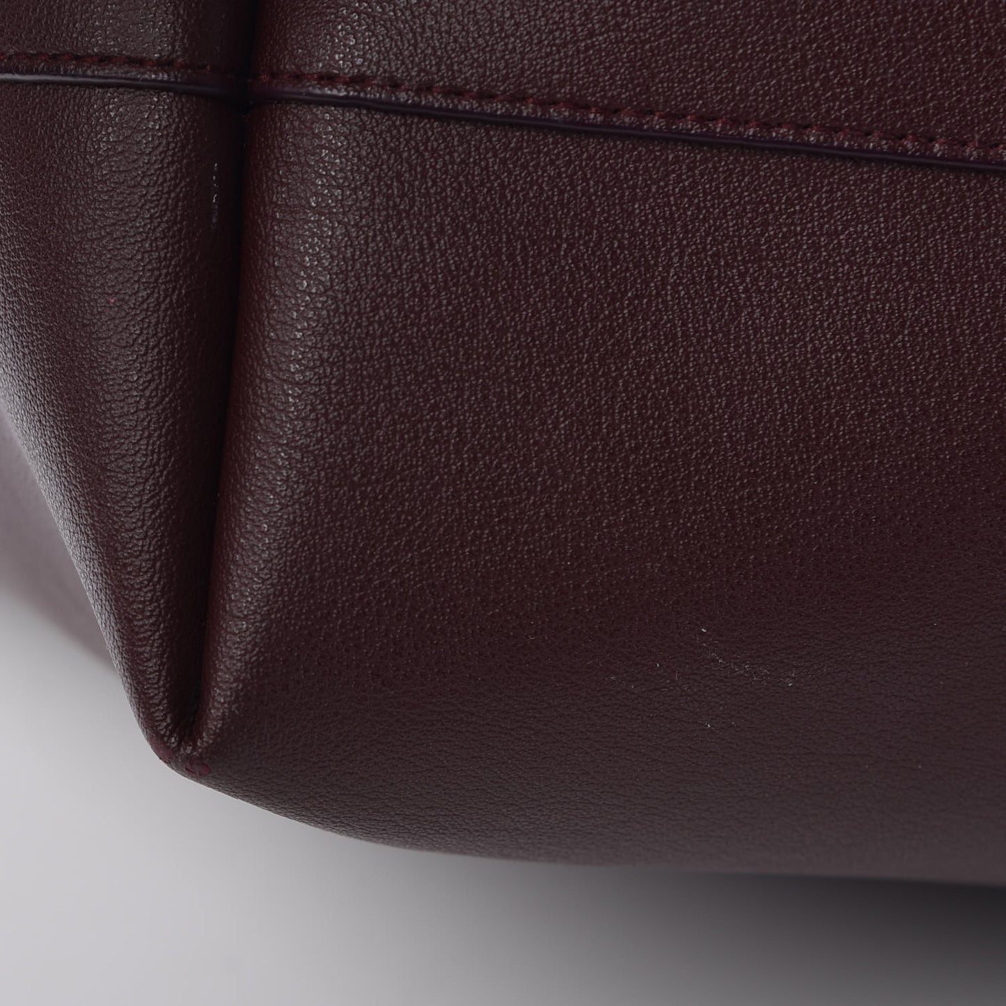 Calfskin Large Shopping Tote Bordeaux