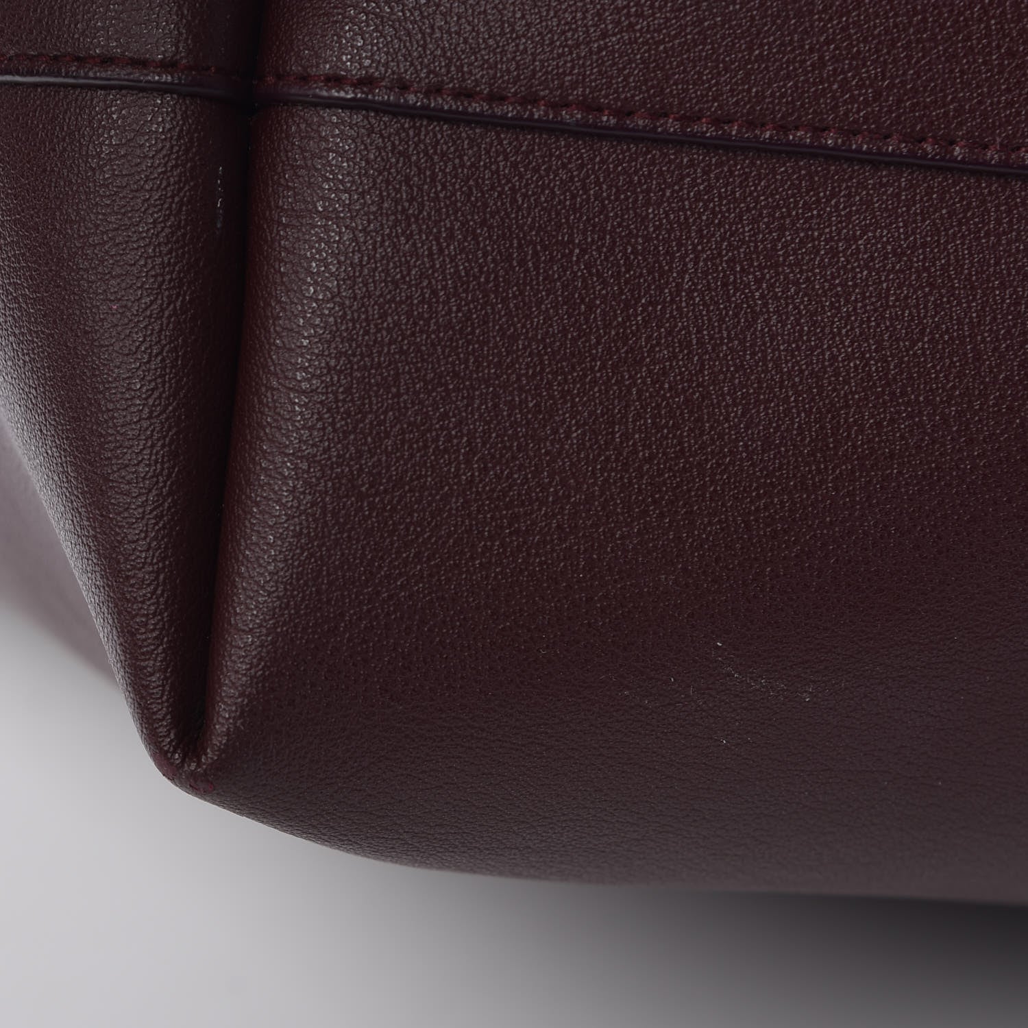 Saint Laurent Calfskin Large Shopping Tote Bordeaux 16 of 18